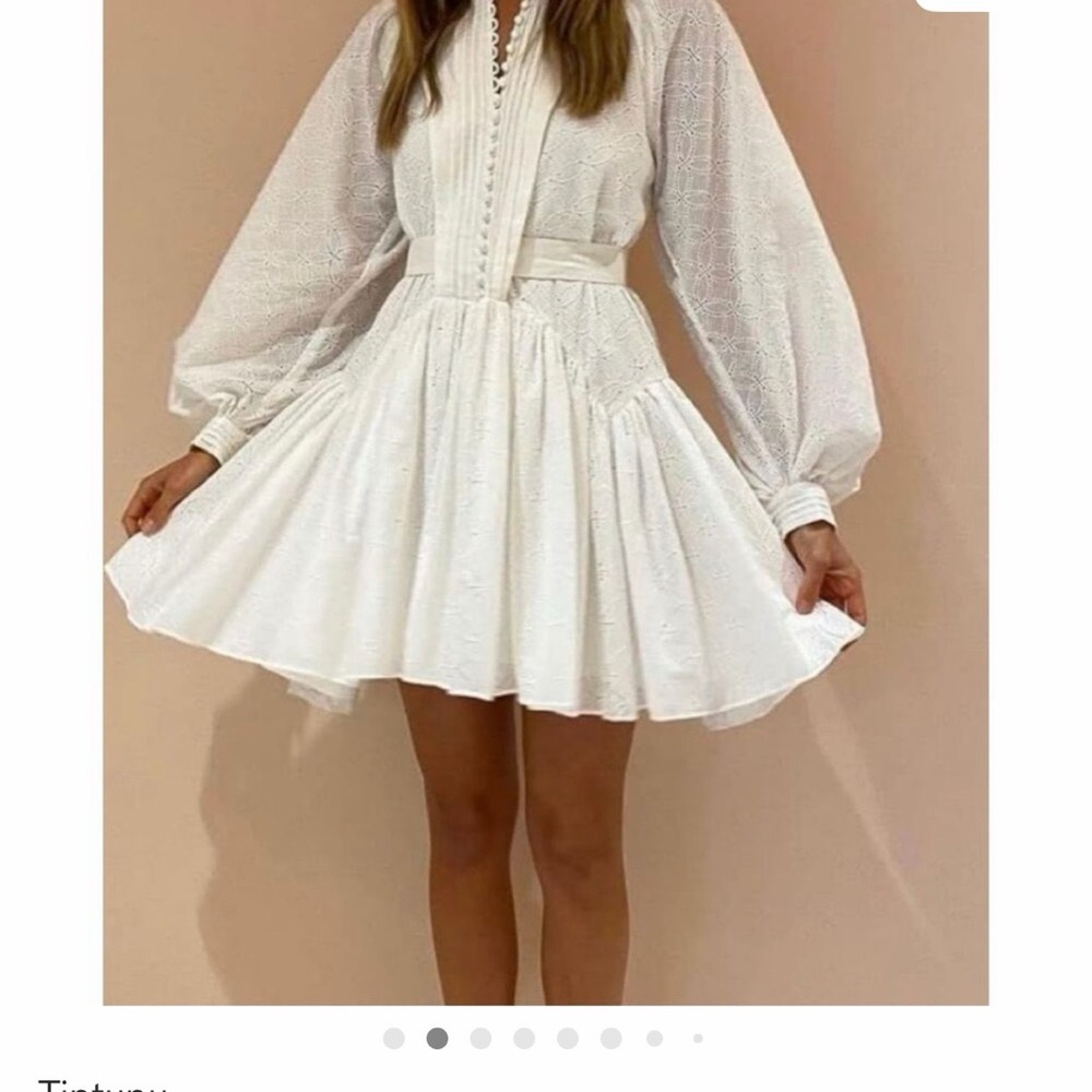 Elegant White Lace Dress